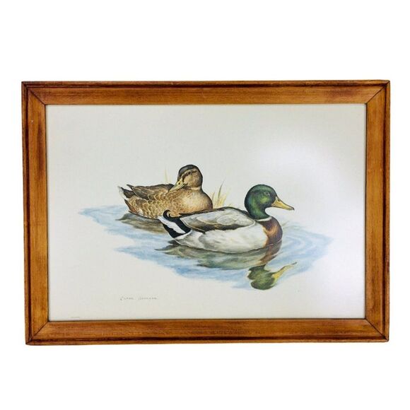 VTG 60's Chevrolet by Clark Bronson Animal Wildlife 3 Framed Lithograph Prints - Picture 5 of 12